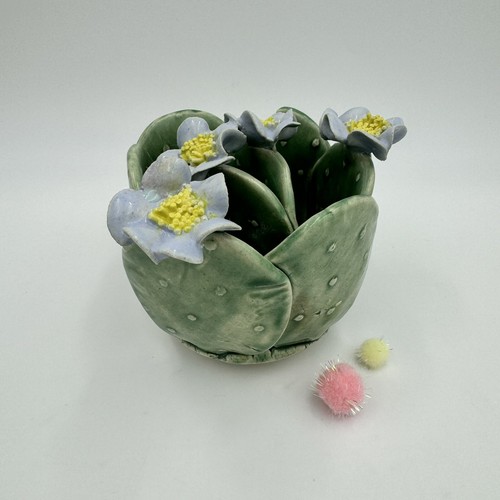 Opuntia art pottery cactus - opuntia,