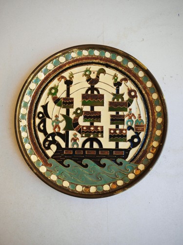 Piatto decorativo greco smalto - piatto,