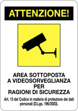 Cartello Segnaletico Area