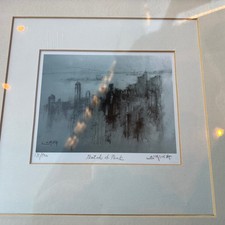 Lui Ming (Hong Kong) - firmato - 'Sketch of Peak' - 173/500 montato e incorniciato