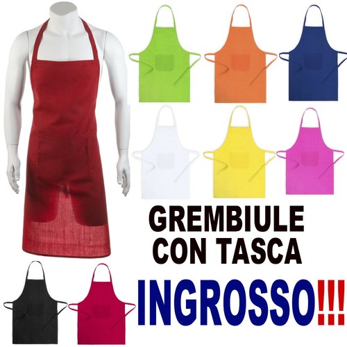 Grembiule cucina cotone con - grembiule,