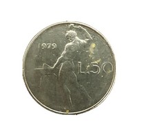moneta da 50 lire repubblica