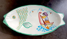piatto pesce, stile Kowaliska, D'Arienzo Ceramica La Vietrese, Vietri s/m Italia