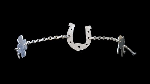 Bracciale portafortuna argento