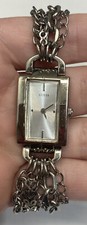 Orologio Donna Guess Catena Maglia Bracciale Tono Argento Batteria Nuova Ottime Condizioni 