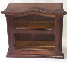 Antico Mobiletto Portaoggetti Espositore Da Parete In Legno