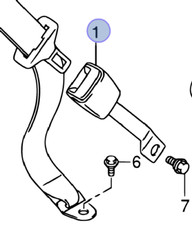 Nuovo Originale Suzuki Alto Sedile Fibbia Della Cintura Leva Clip Autista Dx