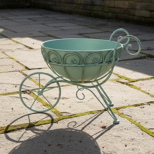 Carrello portafiori metallo - portafiori,