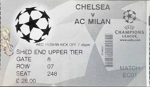 Biglietto chelsea ac - v,