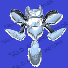 KIT CARENE TMAX 2001 2002 2003 2004 2005 2006 2007 BIANCO PERLA E NERO LUCIDO