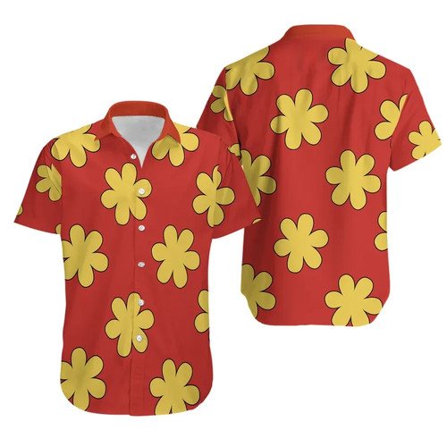 Camicia hawaiana rossa - , gialla