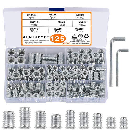 125 inserti filettati dado - pz,
