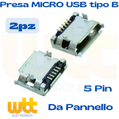2pz presa connettore micro - 2pz, usb
