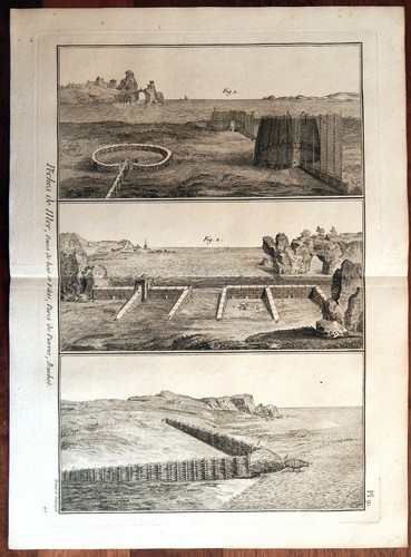 Stampa antica 1789 pesca mare - stampa,