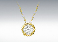 9ct Oro Giallo Bianco Pietra