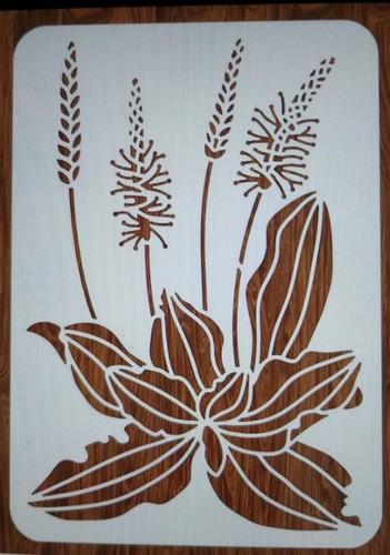 Leaf design stencil - leaf,