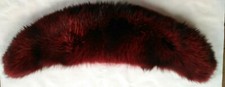 collo colletto pelliccia pellicceria pelo murmasky tinto rosso 75 cm x 15 cm