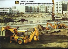 Brochure John Deere JD310 e JD410  Pala Gommata Retroescavatore 1974  