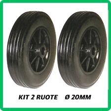 Ruote piene per carriola carrello portapacchi portatutto nuovo Ø foro 20mm 2pz.