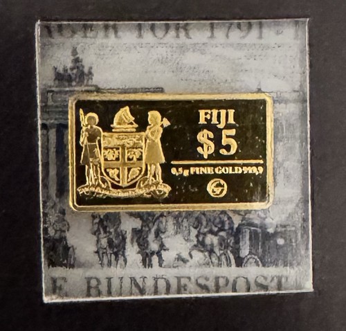 Lingotto oro dollari fiji - 5,