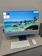 Apple iMac 24" M1 blu 8-CORE CPU 8 -CORE GPU RAM8 SSD256GB 4 USB-C rete lan