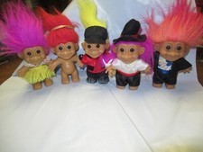 Bambole Russ Troll 5 pollici vintage 5 pezzi
