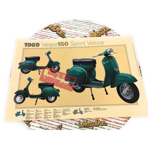 Poster vespa tecnica 150 - tecnica,