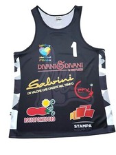 Ataviko Canotta Beach Volley Made in Italy Colore Nero Poliestere Traspirante