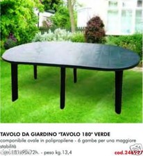 TAVOLO IN PLASTICA DA GIARDINO