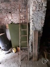 Scale antiche a pioli in legno massello artigianale per giardino,portasciugami