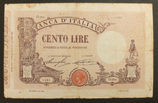 100 LIRE 07/04/1922 BB BARBETTI MATRICE DECRETO REGNO VITTORIO EMANUELE III NC