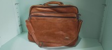 Borsa Jaguar a scomparti zip vintage  Cartella  Pelle Marrone 