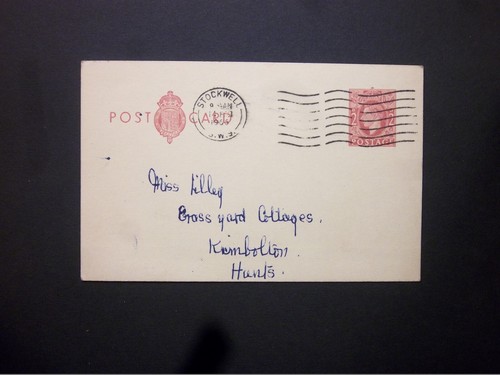 Postal cancelleria kgvi 2d - gb,