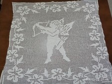 Quadro ad uncinetto con Cupido – lavorato a mano – personalizzabile su richiesta