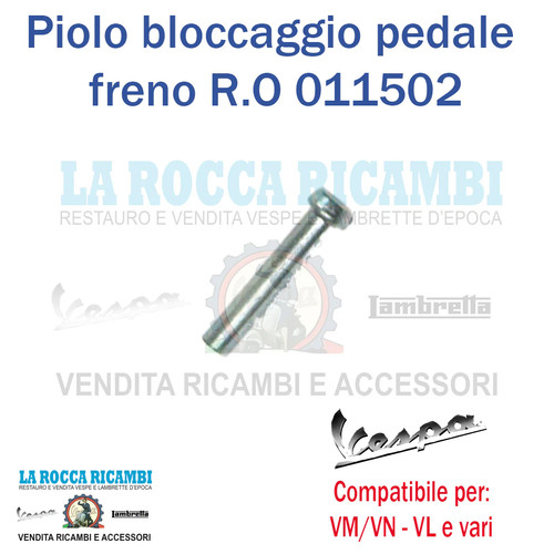 Perno piolo bloccaggio - bloccaggio, pedale