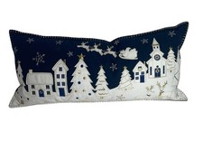 Cuscino natalizio blu navy