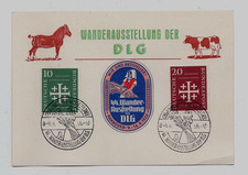 DLG CARTOLINA SPECIALE DECORATIVA 1956 CON N. 235, 236 e SST HANNOVER