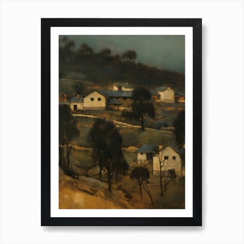 Quadro dipinto olio città