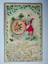 BUON ANNO gnomo PIG maiale dwarf nano quadrifoglio quatrefoil elf gnome elfo AK