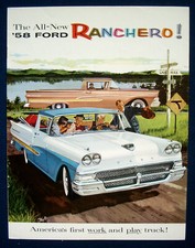 Brochure depliant 1958 Ford Ranchero (USA)