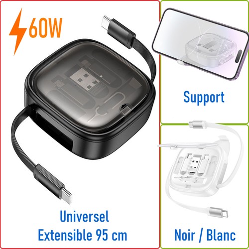 Câble rétractable pour - câble,