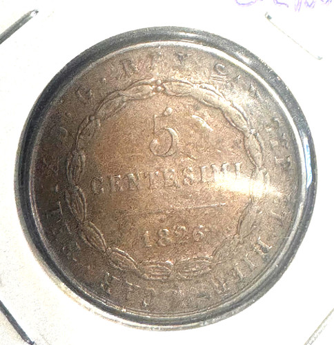 Italia regno centesimi - 5, 1826