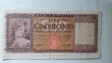 Banconota  500 LIRE ITALIA