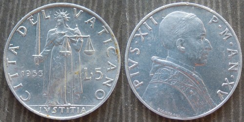 Vatican city lire 1953 - , #