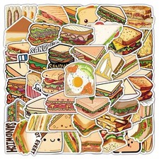 54 PEZZI Cartoni Animati Sandwich Adesivo Foglio Alimento Decalcomania Laptop Hydro Yeti Spedizione Gratuita