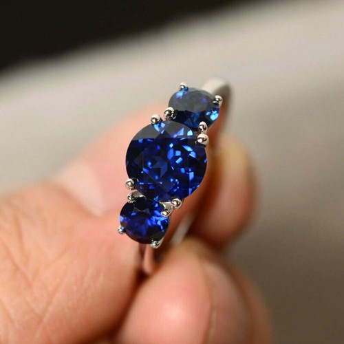 2ct pietra zaffiro - 3, blu