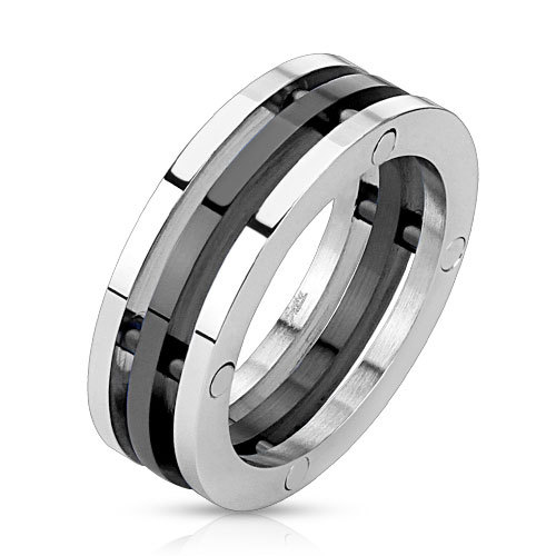 Anello anelli uomo acciaio - anello,