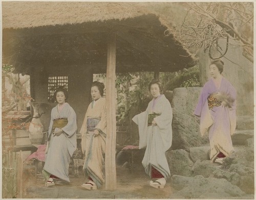 Foto albumen donne - foto, geisha