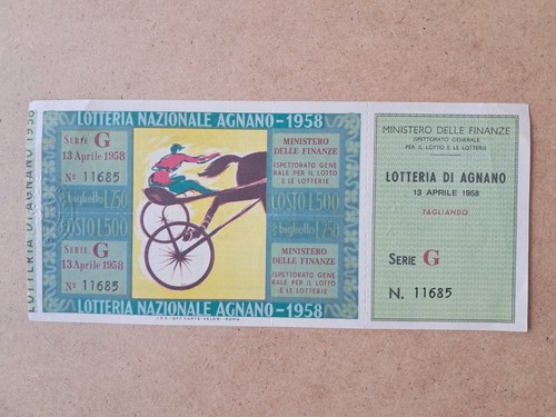 Biglietto lotteria agnano - lotteria,