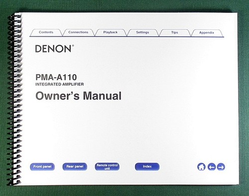 Denon pma a110 instruction - pma-a110,